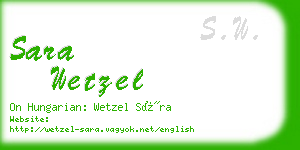 sara wetzel business card